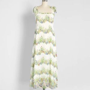 NWT ModCloth Summer Love At Last Midi Dress Summer/spring Flowers size: Small